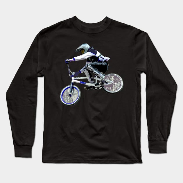 bmx Long Sleeve T-Shirt by rickylabellevie